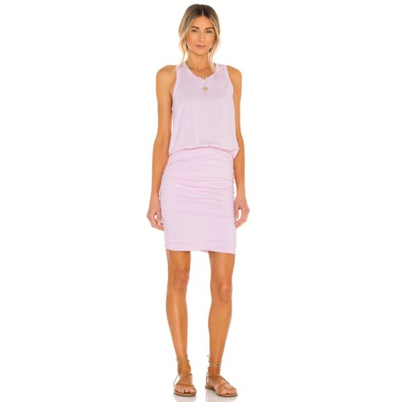 💕SUNDRY Frosty Light Pink Pastel Slub Knit Sleeveless Tank Day Dress XS Size 0💕 - Picture 1 of 7